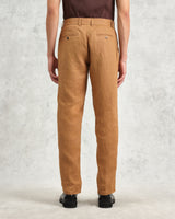 wax london men's Alp - Tan Linen Trousers