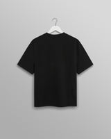 wax london men's Dean - Black Textured Organic Cotton T-Shirt