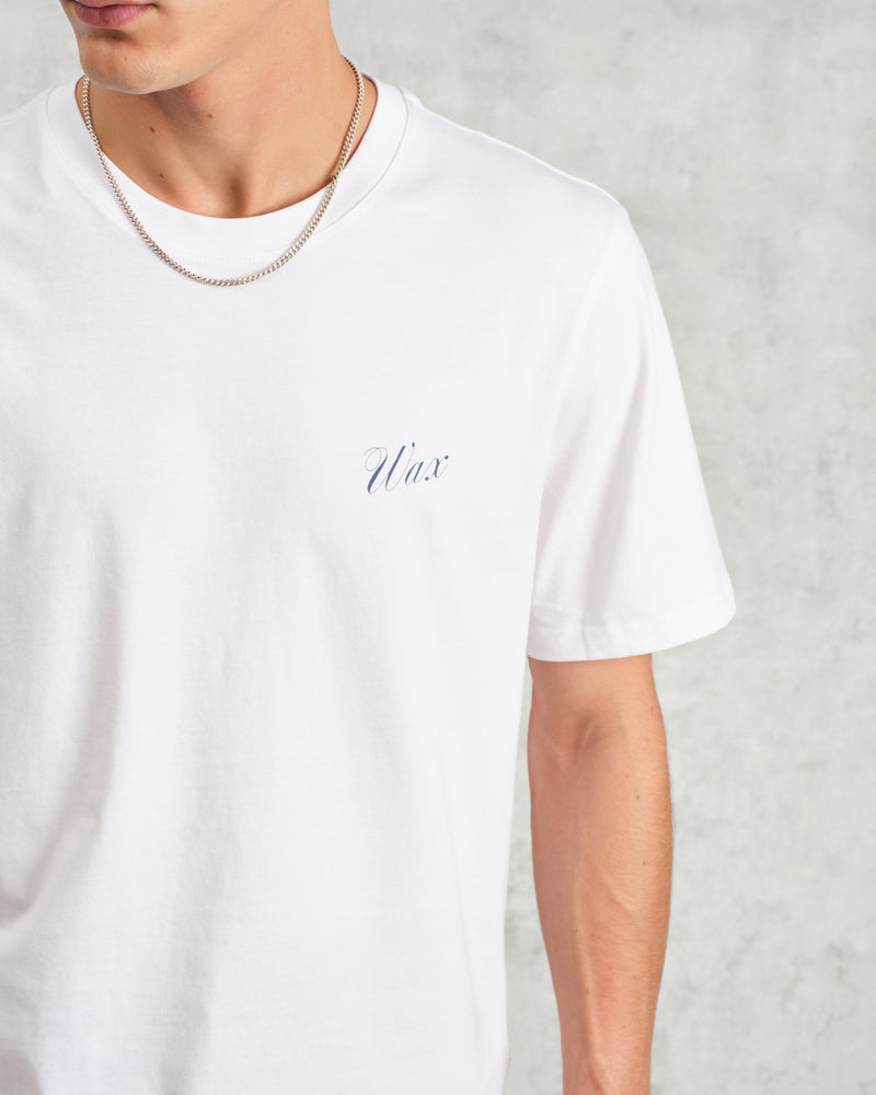 wax london men's Dean - White London Venus Graphic Organic Cotton T-Shirt