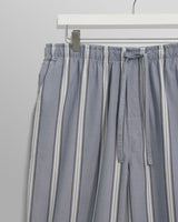wax london men's Hutton - Blue And Ecru Oxford Stripe Lounge Trouser