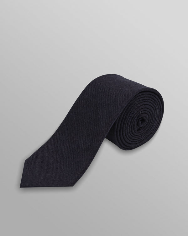 wax london men's Pavillion - Midnight Navy Linen Tie