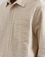 wax london Shelly - Stone Seersucker Corduroy Shirt
