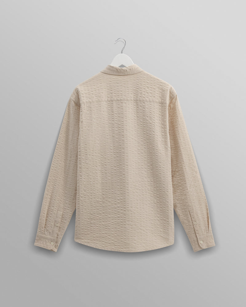wax london Shelly - Stone Seersucker Corduroy Shirt