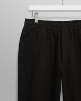 wax london Tyne - Black Linen Ripstop Trousers