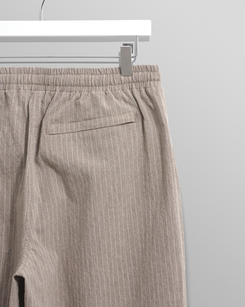 wax london men's Tyne - Natural Chalk Stripe Trousers