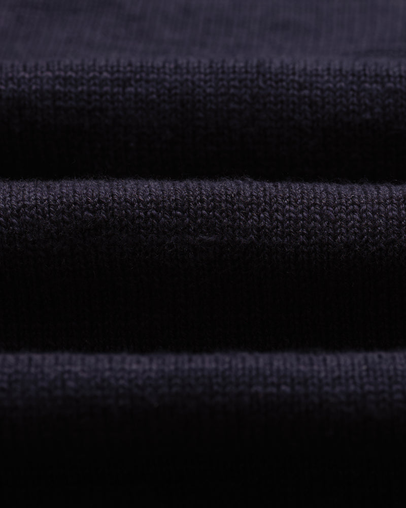 wax london men's Wayfarer - Navy Slub Cotton And Linen Cardigan