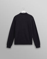 wax london men's Wayfarer - Navy Slub Cotton And Linen Cardigan